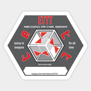 Emergency Time Travel Technician Sticker